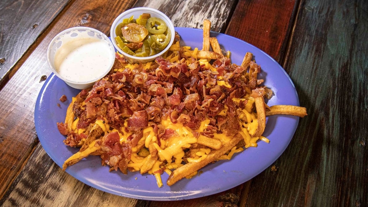 Large Bacon Cheddar Fries.