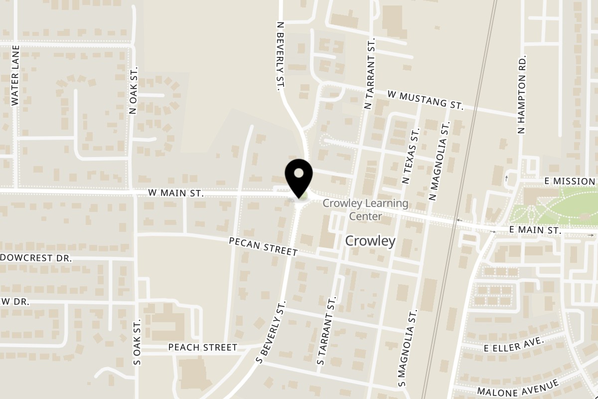 Map showing the location of Nicky Ds Crowley on 1605 HWY 1187 in Crowley